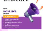 Lowongan Kerja Host Live di VnoStyle – Bojong Regency Terbaru 2025
