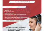 Lowongan Kerja Staff Admin Klaim di PT. Surya Donasin Jatibarang 2025