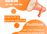 Lowongan Kerja Host Live & Konten Kreator Cemilan 3 Serangkai Tasikmalaya Terbaru 2026