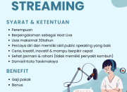 Lowongan Kerja Host Live Streaming di Kota Tasikmalaya Terbaru 2026