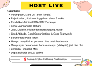 Lowongan Kerja Host Live di Satiasa Group Tasikmalaya
