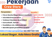 Lowongan Kerja Crew Store Gandoang Toys Bogor – Fasilitas Mess Gratis!
