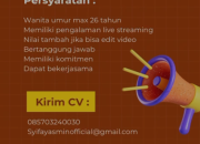 Lowongan Kerja Host Live Streaming Syifa Yasmin Official 2026 – Daftar Sekarang!