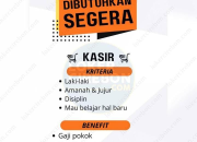 Lowongan Kerja Kasir Toko Sembako HBI Frozen Terbaru 2026
