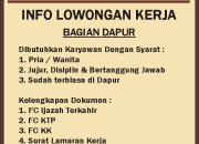 Lowongan Kerja Bagian Dapur Toko Kue Ny Nina Tasikmalaya 2026