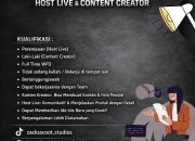 Lowongan Kerja Host Live & Content Creator di Tasikmalaya: Gabung Bersama Zacksscoot Studios!
