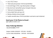 Lowongan Kerja Live Creator Streaming Offline di Bogor – PT Arah Sinergi Nusantara (ASO)