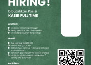 Lowongan Kerja Kasir Full Time Tasikmalaya Terbaru 2026 – Gaji & Jenjang Karir