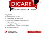 Lowongan Kerja Pengasuh Bayi Tasik Kota Terbaru 2026 – Dicari Segera!