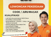Lowongan Kerja Cook / Juru Masak Terbaru di Tasikmalaya – Daftar Sekarang!
