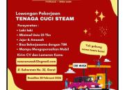 Lowongan Kerja Tenaga Cuci Steam di New Carwash 32 Garut 2026