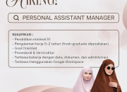 Lowongan Kerja Personal Assistant Manager Sheikalova di Tasikmalaya 2026