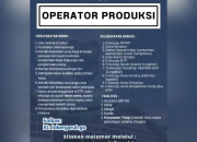 SMA/SMK Wajib Daftar! Lowongan Kerja Operator Produksi PT Pratama Abadi Industri JX2 Garut 2026