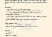 Lowongan Kerja Sales di PT Kertajati Sukses Sejahtera (SASUKA) Majalengka 2026