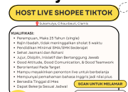 Lowongan Kerja Host Live Shopee & TikTok di Satiasa Group 2026