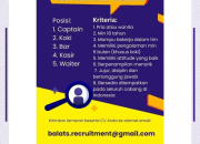 Karir F&B: Bakso Lapangan Tembak Senayan Buka Lowongan 5 Posisi Strategis