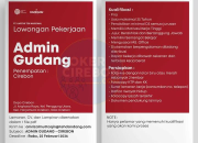 Lowongan Kerja PT Kartini Teh Nasional (Teh Dandang) 2026: Admin Gudang & Admin All