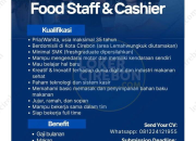 Lowongan Kerja Food Staff & Cashier Terbaru 2026: Terbuka untuk Fresh Graduate