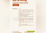 Lowongan Kerja Supervisor Operasional Historia Coffee & Eatery Terbaru 2026