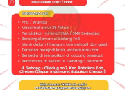 Lowongan Kerja Staff Crew Ice Cream Boba & Tea Babakan 2026