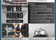 Lowongan Kerja Front Desk Agent Hotel Mustika Ratu 2026
