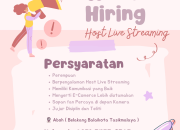 Lowongan Kerja Host Live Streaming di Tasikmalaya Terbaru 2026