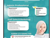Lowongan Kerja PT Inovanex Aradia (Inner) 2026 Posisi Admin & Sales Marketing