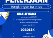 Lowongan Kerja Kitchen & Penyajian Bakso di Tangkringan Bu Imas