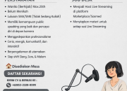 Lowongan Kerja Host Live Streaming Tasikmalaya 2026: Lokasi Cibeureum (Tersedia Mess)
