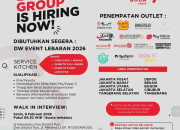 Lowongan Kerja DW Event Lebaran 2026 Boga Group: Walk In Interview di Banyak Kota!