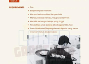 Lowongan Kerja Barista & Cook Helper di Historia Coffee & Eatery 2026