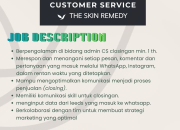 Lowongan Kerja Customer Service (Closing) di The Skin Remedy Tasikmalaya