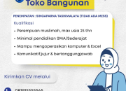 Lowongan Kerja Sales Admin di Toko Bangunan Singaparna Tasikmalaya 2026