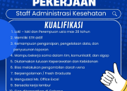 Lowongan Kerja Staff Administrasi Kesehatan PertamaLab Terbaru 2026