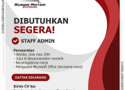 Lowongan Kerja Staff Admin di Sunda Motor Express 2026