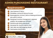 Lowongan Kerja Admin Purchasing Restaurant Grandmonde Terbaru 2026