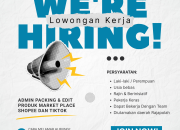 Lowongan Kerja Puspitasari Cake Tasikmalaya 2026: Admin Packing & Marketplace