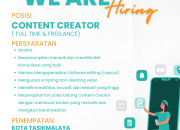 Lowongan Kerja Content Creator Java Medica Tasikmalaya Terbaru 2026