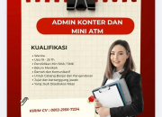 Lowongan Kerja Admin Konter dan Mini ATM Min SMA/SMK 2026