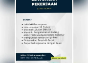 Lowongan Kerja Staff Admin di PT Lintang Junior Land Garut Terbaru 2026