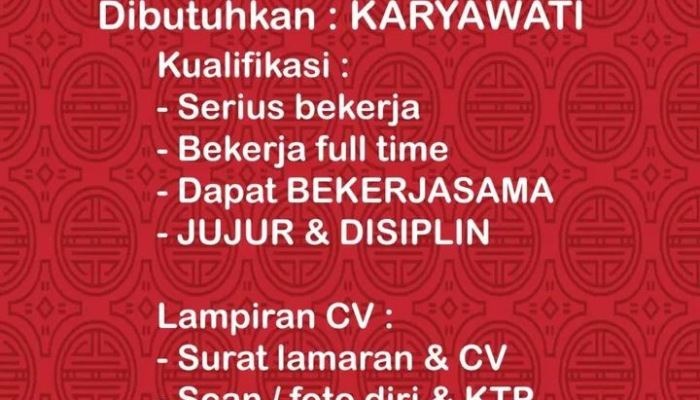 Loker Karyawati Annyeong! Grage Mall Terbaru 2026