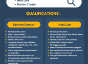 Lowongan Kerja Istimewa Jaya Digital Printing: Host Live & Content Creator 2024