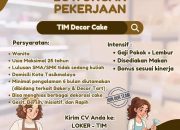 Loker Tim Decor Cake di Dincake Tasikmalaya Terbaru 2026