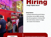 Lowongan Kerja Daigo Indonesia: Daily Worker di Garut & Tasikmalaya – Loker Terbaru 2026