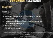 Loker Pemuda Sport Centre 2026: Security, Ticketing, & Kebersihan