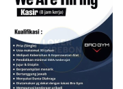 Loker Kasir Bro Gym 2026: Lowongan Kerja Lulusan SMA/SMK