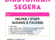 Lowongan Kerja Helper / Staff Gudang & Packing di Harjamukti 2026