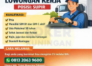 Lowongan Kerja Supir PT Trijaya Kuningan Terbaru 2026