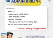 Lowongan Kerja Admin BRILink Minimal SMA/SMK Terbaru 2026