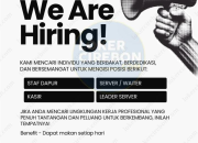 Lowongan Kerja Sambal Dadak Raos Terbaru 2026: Posisi Leader, Kasir, Waiter, & Staf Dapur